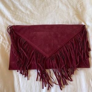 Faux Suede Clutch